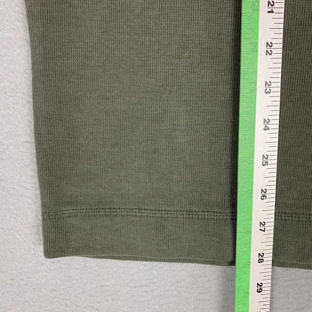 Banana Republic Rib Double Knit Henley Sweatshirt Mens Large Nori Green